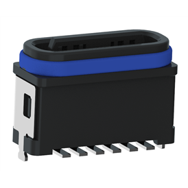 XB-TYPE C 6P vertikaler wasserdichter Sockel H=6,80mm (mit Stahlblech) (Vollkunststoff U-förmig)